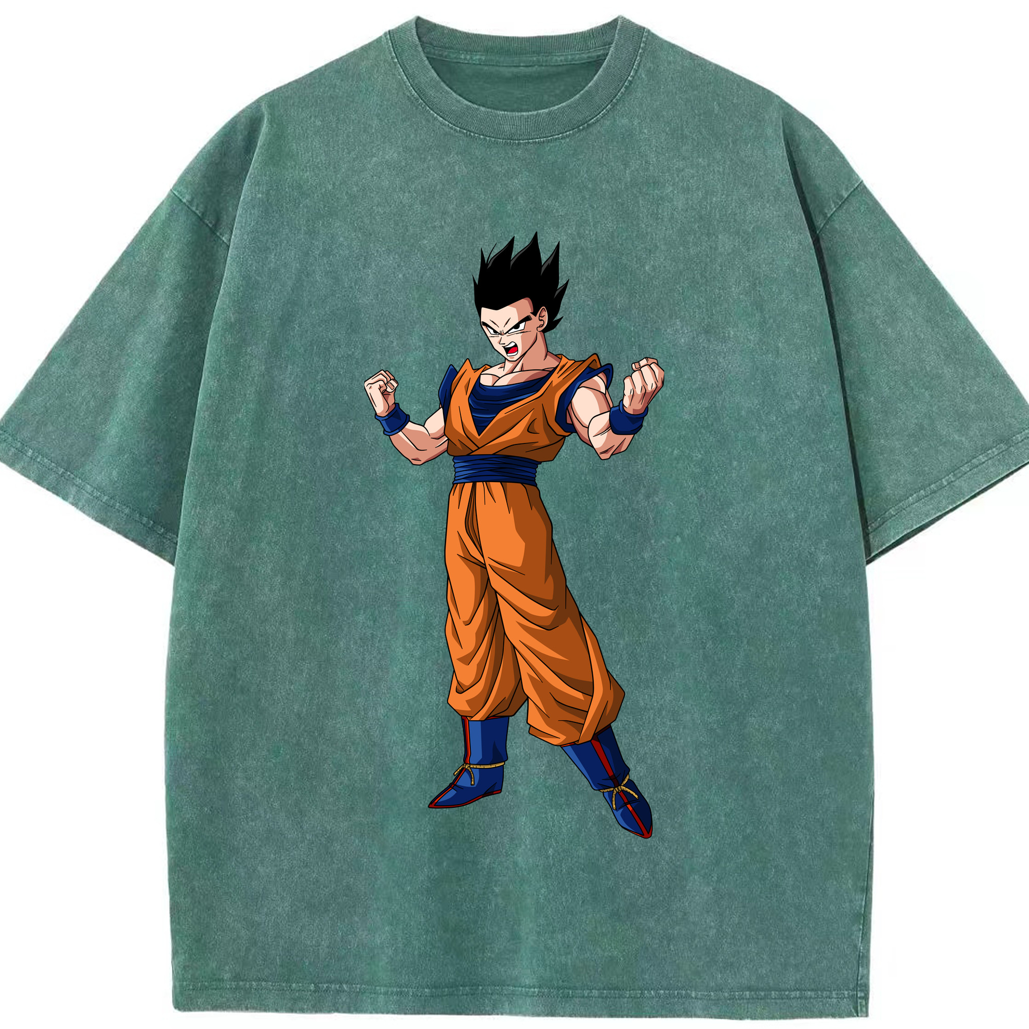 （画像用） ドラゴンボール 孫 悟飯（そんごはん）DRAGON BALL Son Gohan 綿100% ヴィンテージ風 半袖Tシャツ（フロントプリント）